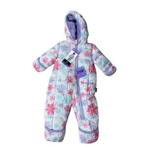 Spyder Kids Snowsuit Snowsuit Bunting 3 6 Months Snowflake Pink Purple Blue